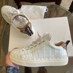 Chloe Lauren Crocodile Effect Leather Sneaker Rare